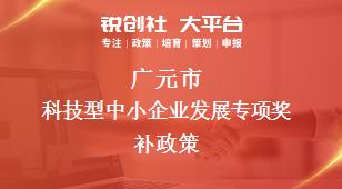 广元市科技型中小企业发展专项奖补政策