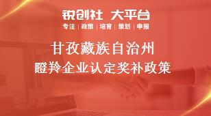 甘孜藏族自治州瞪羚企业认定奖补政策