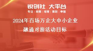 2024年百场万企大中小企业融通对接活动目标奖补政策