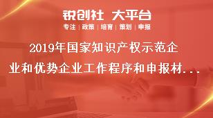 2019年国家知识产权示范企业和优势企业工作程序和申报材料奖补政策