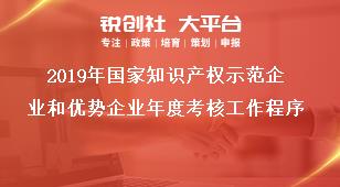 2019年国家知识产权示范企业和优势企业年度考核工作程序奖补政策