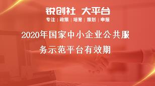 2020年国家中小企业公共服务示范平台有效期奖补政策