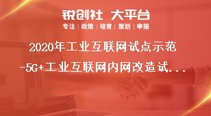 2020年工业互联网试点示范-5G+工业互联网内网改造试点示范项目内容要求奖补政策