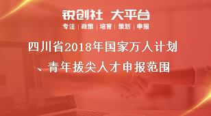 四川省2018年国家万人计划、青年拔尖人才申报范围奖补政策